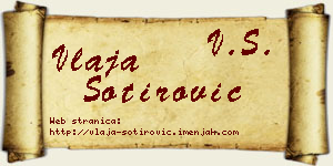 Vlaja Sotirović vizit kartica